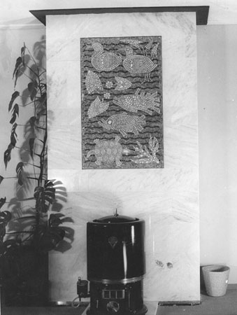 Utrecht, 1959, Mozaik in schoorsteen, 