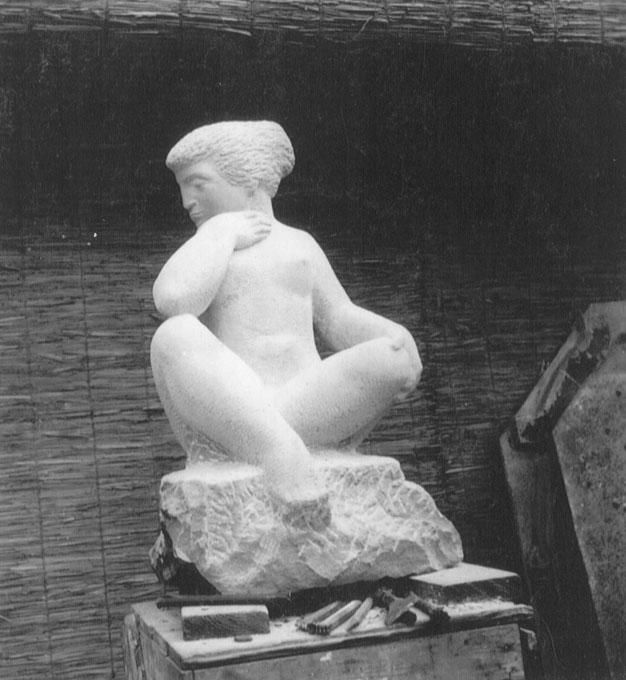 Prive bezit, 1946, Tuinbeeld, I.o.v. architect D. Blom
